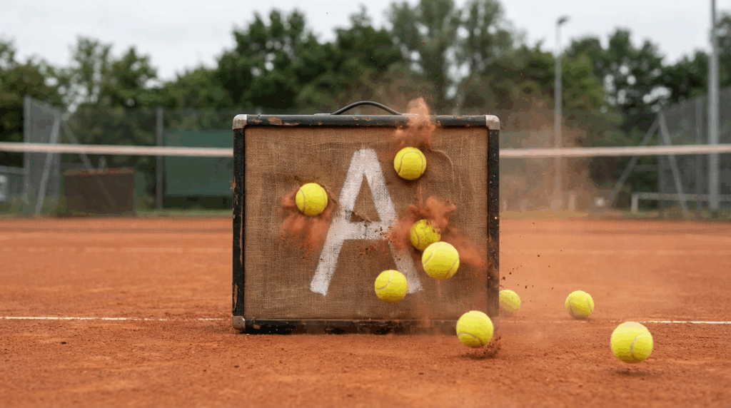 Musibox Tennisplatz Tennisbälle